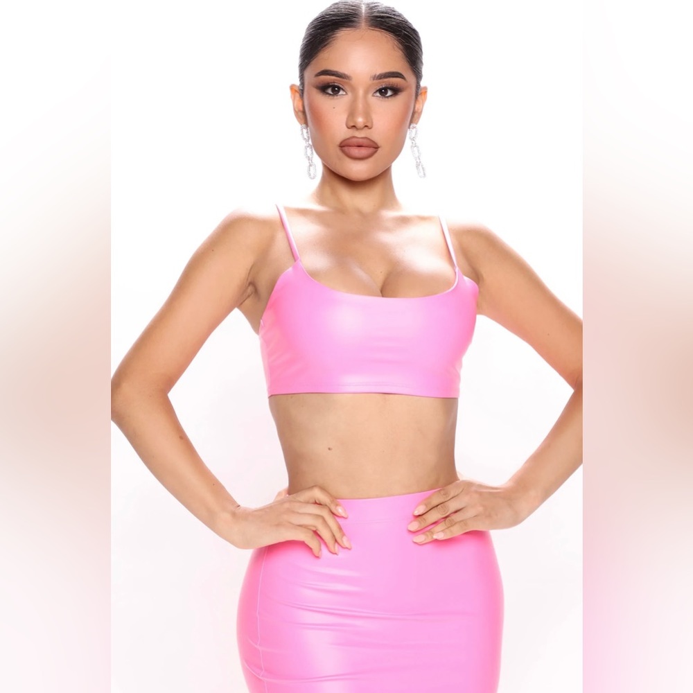 Hot Pink Skirt Set from Fashion Nova